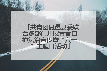 共青团夏邑县委联合多部门开展青春自护法治宣传暨“六一”主题日活动