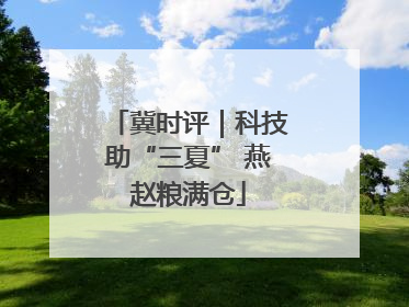 冀时评｜科技助“三夏” 燕赵粮满仓