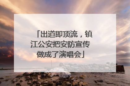 出道即顶流，镇江公安把安防宣传做成了演唱会