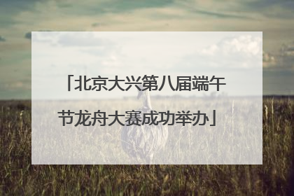 北京大兴第八届端午节龙舟大赛成功举办