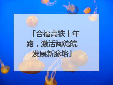合福高铁十年路，激活闽赣皖发展新脉络