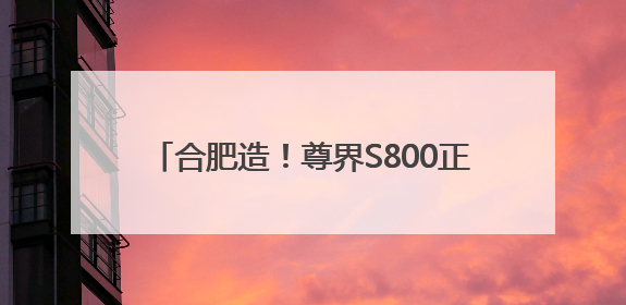 合肥造！尊界S800正式上市！70.8万元起