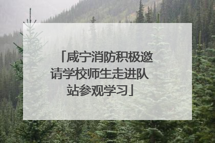 咸宁消防积极邀请学校师生走进队站参观学习