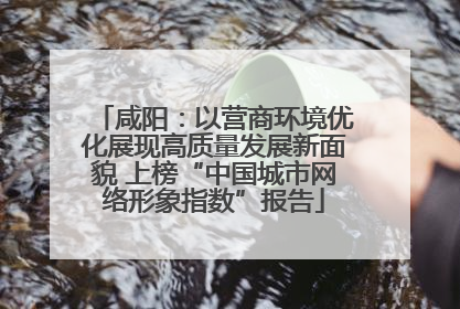 咸阳：以营商环境优化展现高质量发展新面貌 上榜“中国城市网络形象指数”报告