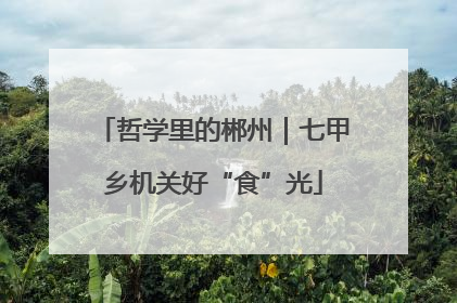 哲学里的郴州｜七甲乡机关好“食”光