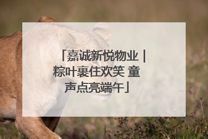 嘉诚新悦物业｜粽叶裹住欢笑 童声点亮端午