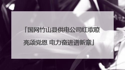 国网竹山县供电公司红歌嘹亮颂党恩 电力奋进谱新章