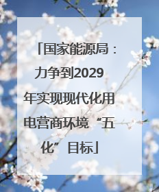 国家能源局：力争到2029年实现现代化用电营商环境“五化”目标