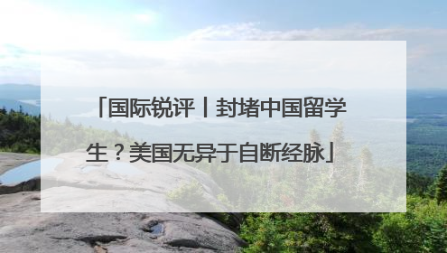国际锐评丨封堵中国留学生？美国无异于自断经脉