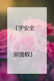 学安全 迎暑假