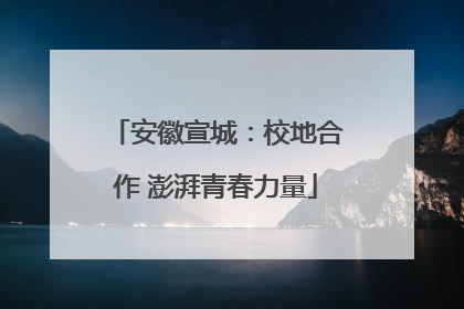 安徽宣城：校地合作 澎湃青春力量