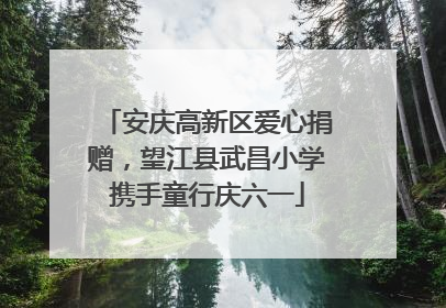 安庆高新区爱心捐赠，望江县武昌小学携手童行庆六一