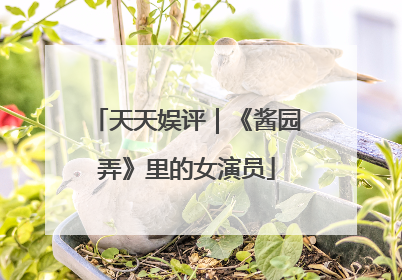 天天娱评｜《酱园弄》里的女演员
