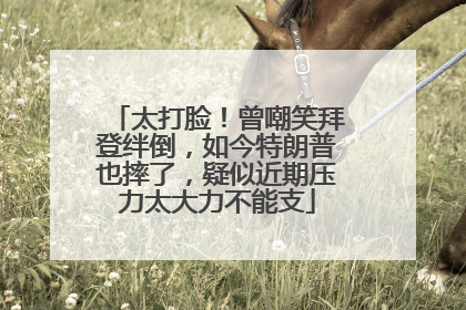 太打脸！曾嘲笑拜登绊倒，如今特朗普也摔了，疑似近期压力太大力不能支