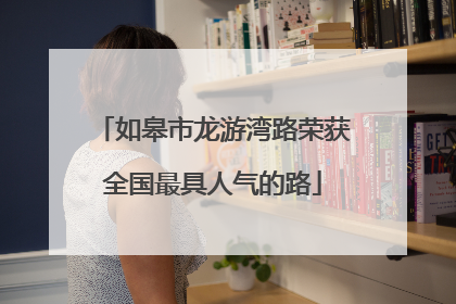 如皋市龙游湾路荣获全国最具人气的路