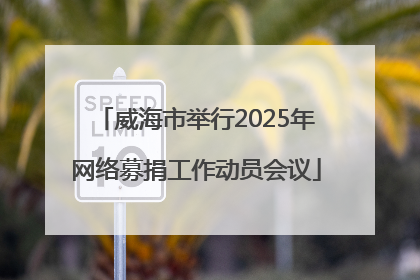 威海市举行2025年网络募捐工作动员会议