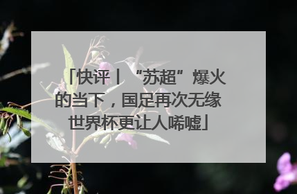 快评丨“苏超”爆火的当下，国足再次无缘世界杯更让人唏嘘