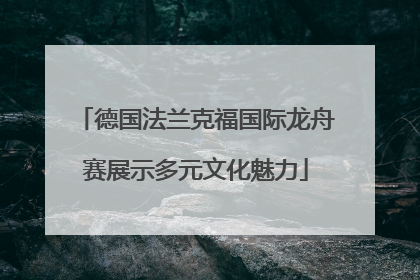 德国法兰克福国际龙舟赛展示多元文化魅力