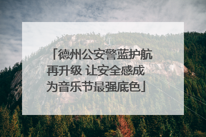 德州公安警蓝护航再升级 让安全感成为音乐节最强底色