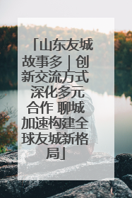 山东友城故事多｜创新交流方式 深化多元合作 聊城加速构建全球友城新格局