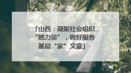 山西：凝聚社会组织“她力量”，做好服务基层“家”文章
