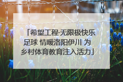 希望工程·无限极快乐足球 情暖洛阳伊川 为乡村体育教育注入活力
