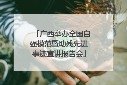 广西举办全国自强模范暨助残先进事迹宣讲报告会