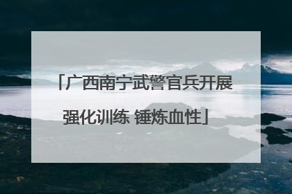 广西南宁武警官兵开展强化训练 锤炼血性