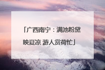 广西南宁：满池粉黛映夏凉 游人赏荷忙