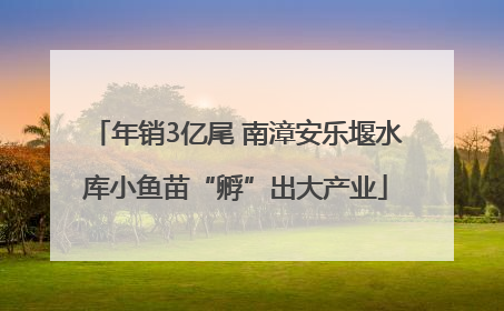 年销3亿尾 南漳安乐堰水库小鱼苗“孵”出大产业