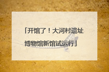 开馆了！大河村遗址博物馆新馆试运行