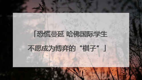 恐慌蔓延 哈佛国际学生不愿成为博弈的“棋子”
