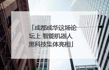 成都成华这场论坛上 智能机器人黑科技集体亮相