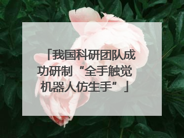 我国科研团队成功研制“全手触觉机器人仿生手”