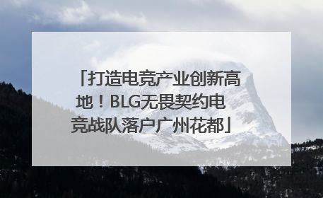 打造电竞产业创新高地！BLG无畏契约电竞战队落户广州花都