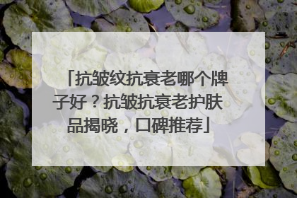 抗皱纹抗衰老哪个牌子好？抗皱抗衰老护肤品揭晓，口碑推荐