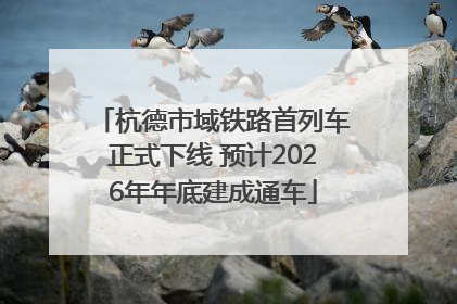 杭德市域铁路首列车正式下线 预计2026年年底建成通车
