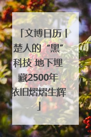 文博日历丨楚人的“黑”科技 地下埋藏2500年依旧熠熠生辉