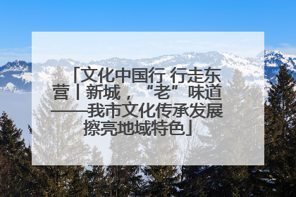文化中国行 行走东营丨新城，“老”味道——我市文化传承发展擦亮地域特色