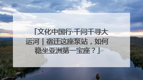 文化中国行·千问千寻大运河｜宿迁这座泵站，如何稳坐亚洲第一宝座？