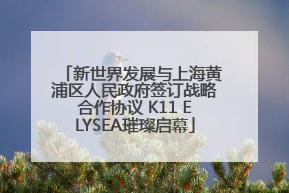 新世界发展与上海黄浦区人民政府签订战略合作协议 K11 ELYSEA璀璨启幕