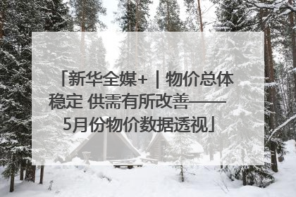 新华全媒+｜物价总体稳定 供需有所改善——5月份物价数据透视