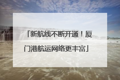 新航线不断开通！厦门港航运网络更丰富