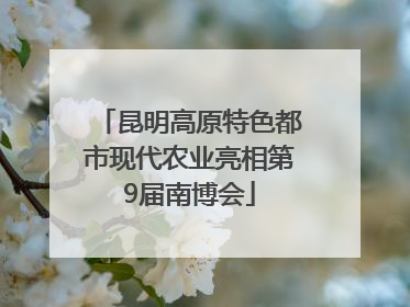 昆明高原特色都市现代农业亮相第9届南博会