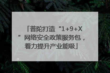 普陀打造“1+9+X”网络安全政策服务包，着力提升产业能级