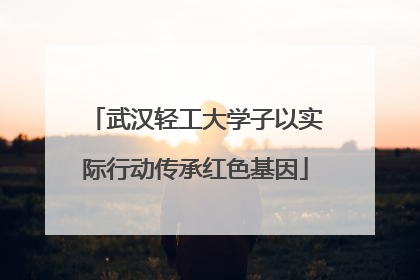 武汉轻工大学子以实际行动传承红色基因