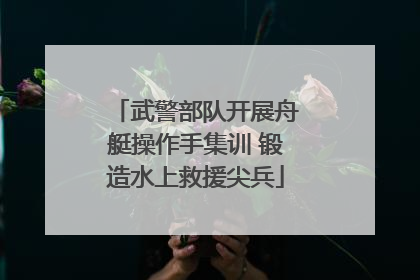 武警部队开展舟艇操作手集训 锻造水上救援尖兵