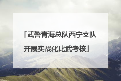 武警青海总队西宁支队开展实战化比武考核