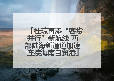 桂琼再添“客货并行”新航线 西部陆海新通道加速连接海南自贸港