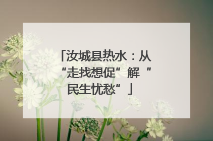 汝城县热水：从“走找想促”解“民生忧愁”